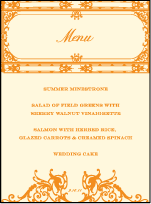 Fontaine Letterpress Menu Design Small