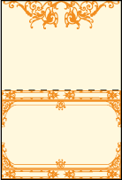 Fontaine Letterpress Placecard Fold Design Small