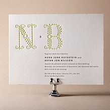 'Garden Vine Letterpress Invitation Design Small'