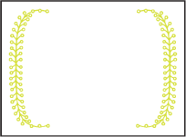Garden Vine Letterpress Placecard Flat Design Small