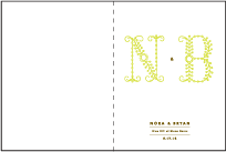 Garden Vine Letterpress Program Design Small