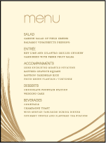 Glamorous Blooms Letterpress Menu Design Small