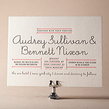 Gotham Letterpress Invitation Design Small