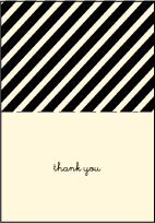 Gotham Letterpress Thank You Card Fold Design Small