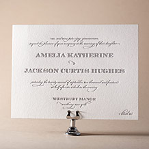 'Gracelyn Vintage Letterpress Invitation Design Small'