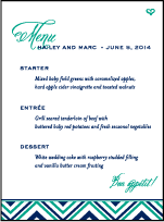 Hailey Modern Letterpress Menu Design Small