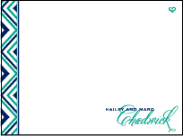 Hailey Modern Letterpress Thank You Card Flat Design Small