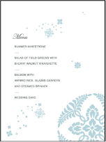 Hana Letterpress Menu Design Small