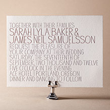 'Handdrawn Letterpress Invitation Design Small'