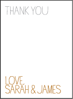 Handdrawn Letterpress Thank You Card Flat Design Small
