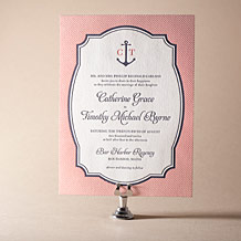 'Harbor Beach Letterpress Invitation Design Small'