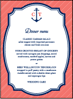 Harbor Beach Letterpress Menu Design Small