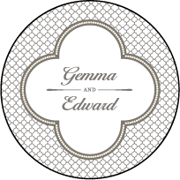 Harlow Letterpress Coaster Design Small