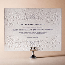 'Harp Letterpress Invitation Design Small'