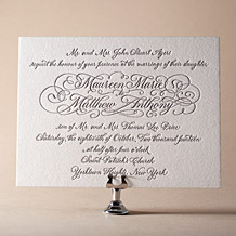 'Hayes Calligraphy Letterpress Invitation Design Small'