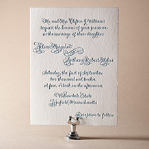 'Helena Letterpress Invitation Design Small'