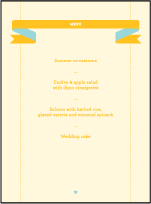 Herald Letterpress Menu Design Small