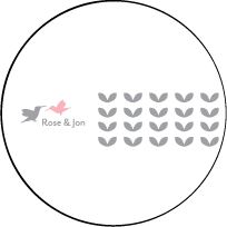Hummingbirds Letterpress Coaster Design Small
