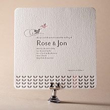 'Hummingbirds Letterpress Invitation Design Small'