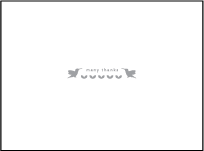Hummingbirds Letterpress Thank You Card Flat Design Small