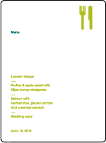 Iconic MW Letterpress Menu Design Small