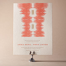 'Ikaty Letterpress Invitation Design Small'