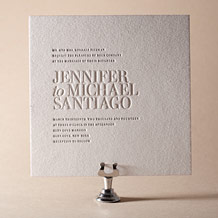 'Irving Letterpress Invitation Design Small'