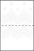 Istanbul Lace Letterpress Placecard Fold Design Small