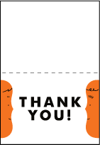 Jack and Jill Letterpress Thank You Card Fold Design Small
