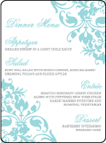 Jolie Letterpress Menu Design Small