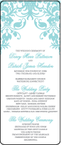 Jolie Letterpress Program Tea Design Small