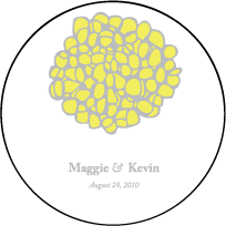 Joyful Yarrow Letterpress Coaster Design Small