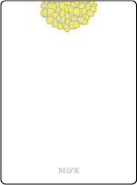 Joyful Yarrow Letterpress Thank You Card Flat Design Small
