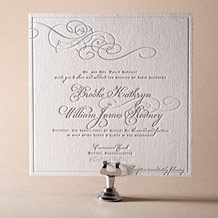 'Keswick Letterpress Invitation Design Small'