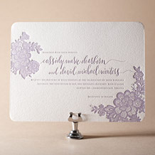 'Lace Letterpress Invitation Design Small'