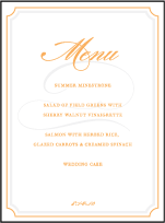 Lexington Letterpress Menu Design Small