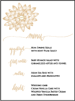 Lillyblade Letterpress Menu Design Small