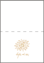 Lillyblade Letterpress Thank You Card Fold Design Small