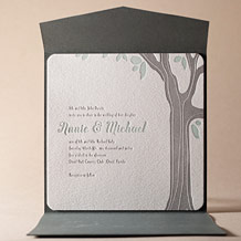 'Linden Summer Letterpress Invitation Design Small'