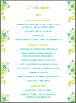 Linnea Letterpress Menu Design Small