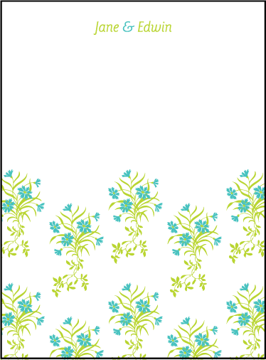Linnea Letterpress Thank You Card Flat Design Small