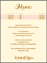 Lola Letterpress Menu Design Small