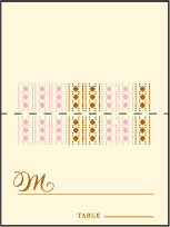 Lola Letterpress Placecard Fold Design Small