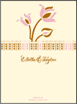 Lola Letterpress Thank You Card Flat Design Small