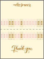 Lola Letterpress Thank You Card Fold Design Small
