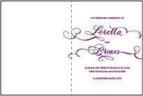 Loretta Formal Letterpress Program Design Small