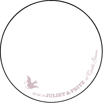 Lovebirds Letterpress Coaster Design Small