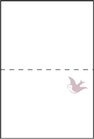 Lovebirds Letterpress Placecard Fold Design Small