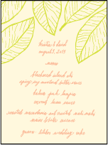 Maile Letterpress Menu Design Small