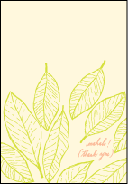 Maile Letterpress Thank You Card Fold Design Small